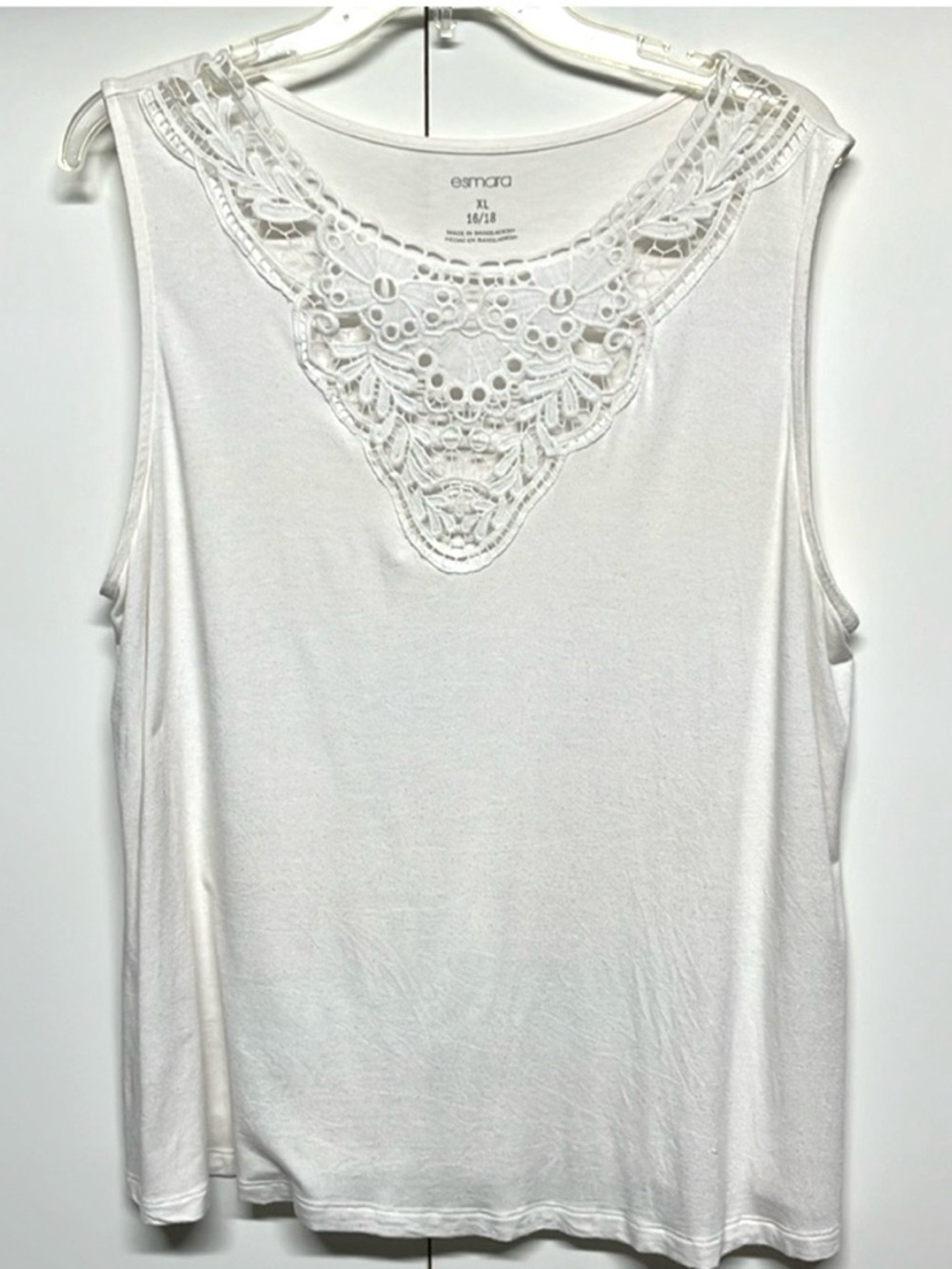 White Eyelet Tank Top - Picture 1 of 7